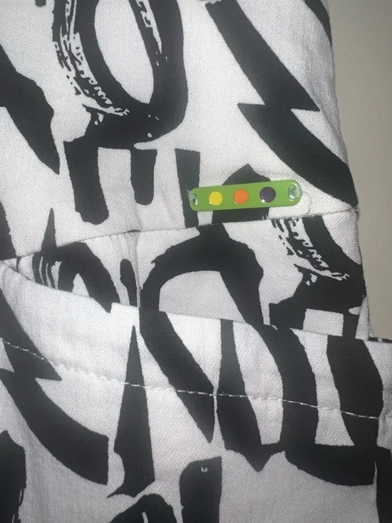 Swing Control Pull On Stretch Golf Pants Size 16 Black White Print - Picture 4 of 12